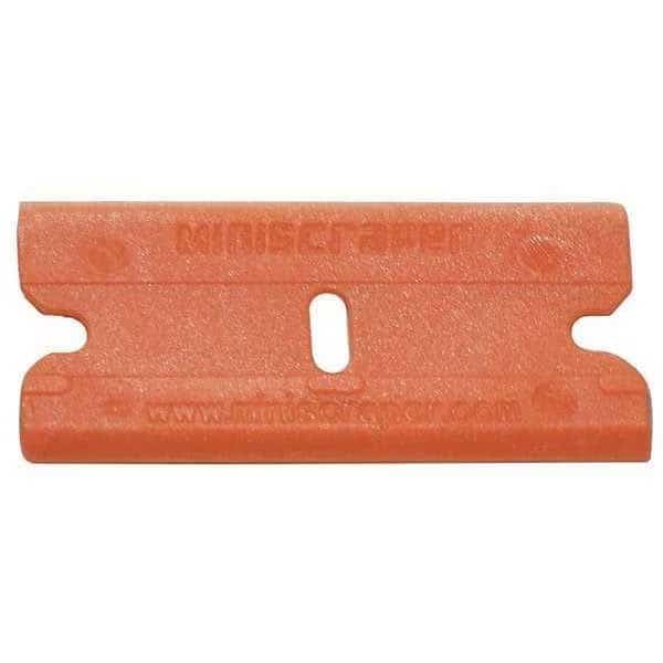 Scraper Blade, Orange, Plastic, PK100