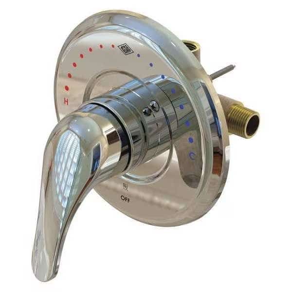 Thermostatic Mixing Valve, Brass, 5-1/8" H