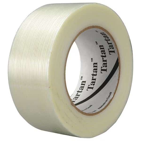 Filament Tape, Polypropylene, Clear, PK12