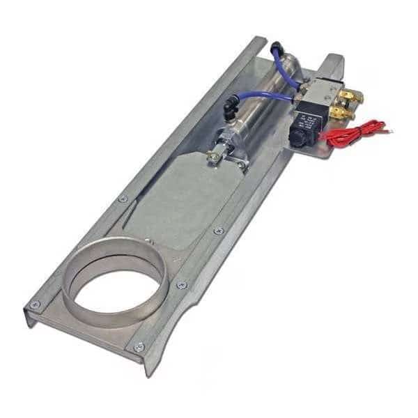 Blast Gate, Cast Aluminum Body, Galvanized Steel Gate, 7 7/64 in W, 27 13/16 in L