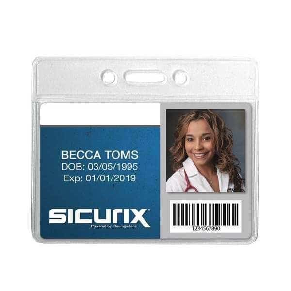 ID Badge Holder, Horizontal, PK50