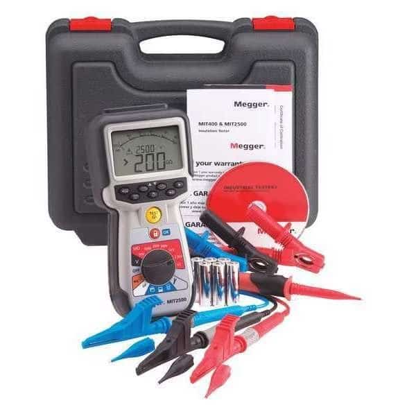 Insulation Tester,Digital/Analog LCD , Mfr#: MIT2500