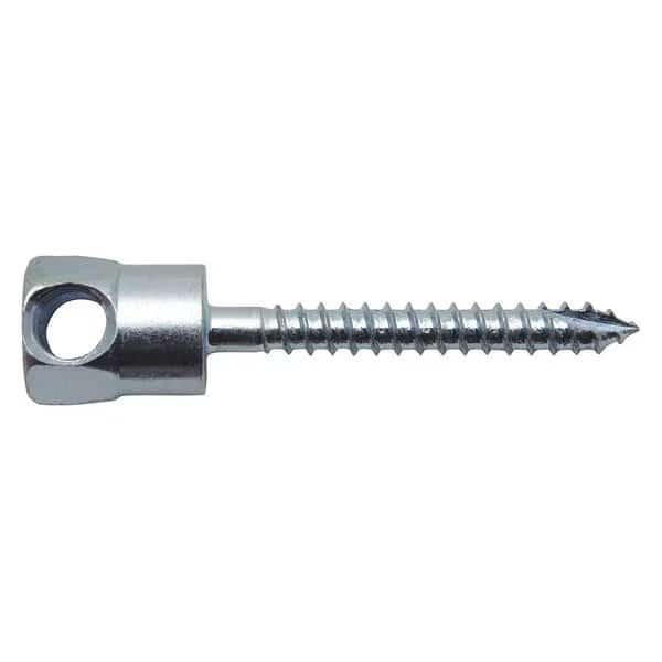 Hangermate Horizontal Rod Hanger, Wood, 1/4 in Size, 1" L, Steel Zinc Plated, 25 PK