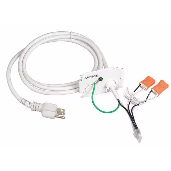 Cord and Plug Kit,For LHA FLUOR,6 ft L, Mfr#: C6P15-120, COLUMBIA LIGHTING