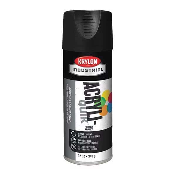 Spray Primer,Black,12 oz. Net Weight, Mfr#: K01316A07, KRYLON INDUSTRIAL