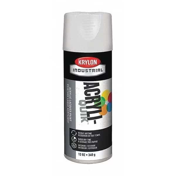 Spray Paint, White, Gloss, Solvent, 12 oz