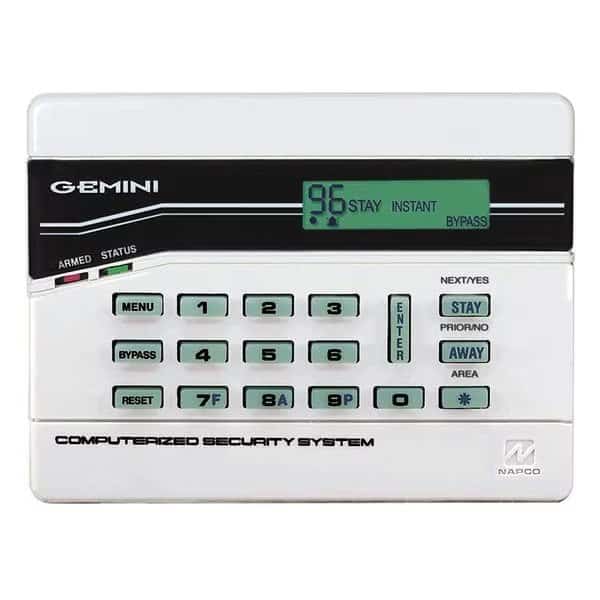 Intrusion System Keypads, 5-7/8" W, LED