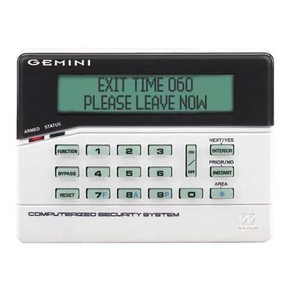 Wireless Intrusion Keypad, 5-7/8" W, LCD