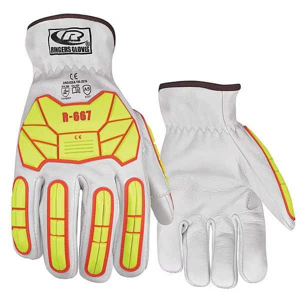 Leather Gloves,8,Goatskin,PR, Mfr#: 667, RINGERS GLOVES