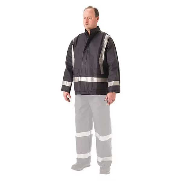 Flame Resistant Rain Jacket, 16 cal/sq cm, L, 5 oz Kevlar(R), Nomex(TM)