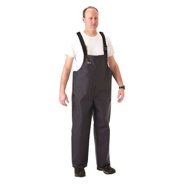 Reflective Rain Bib Overall, Kevlar(R), Nomex(R), 29 in Inseam, 52 in to 54 in Waist, Navy, 3XL