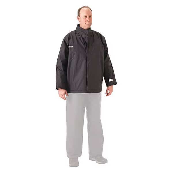 Flame Resistant Rain Jacket, 16 cal/sq cm, XL, 5 oz Kevlar(R), Nomex(TM)