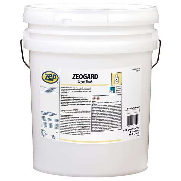 High Efficiency Laundry Bleach, 5 gal Pail, Liquid, Unscented, Clear