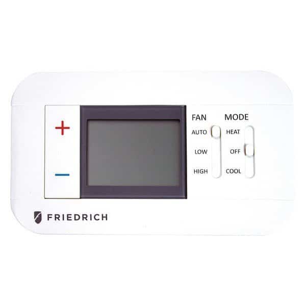 Wired Thermostat, White, 7-9/16 in W