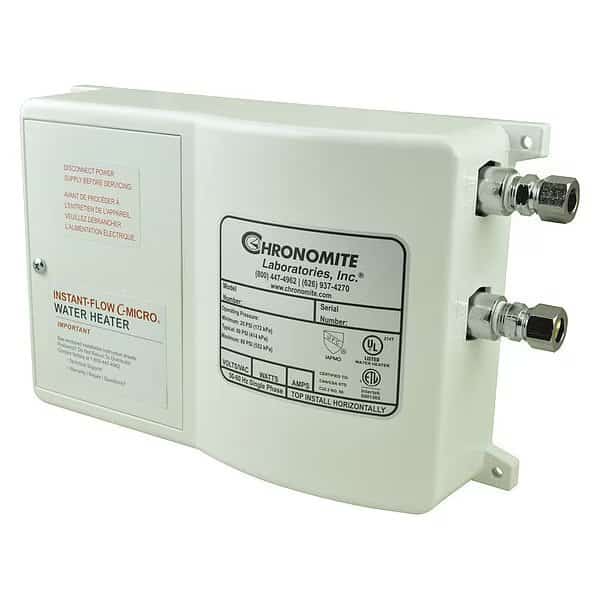 Electric Tankless Water Heater,3600W, Mfr#: CM-30L/120 110F, CHRONOMITE INSTANT-FLOW MICRO