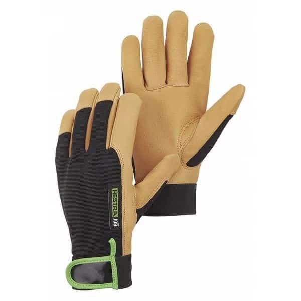 Glove, Leather, Goatskin, Black/Tan, L