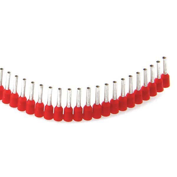 Ferrules Strips, 8mm, 1.0mm, Red, PK500, JOKARI, Mfr# 60110