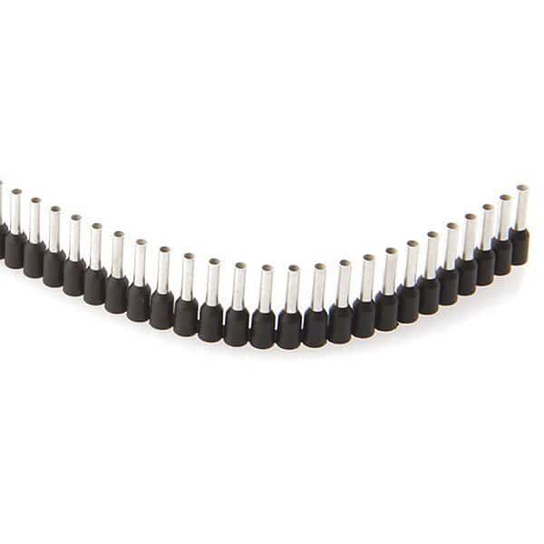 Ferrules Strips, 8mm, 1.5mm, Black, PK500, Jokari, Mfr#: 60115