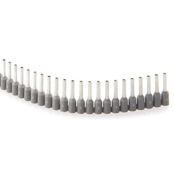 Ferrules Strips, 8mm, 0.75mm, Grey, PK500