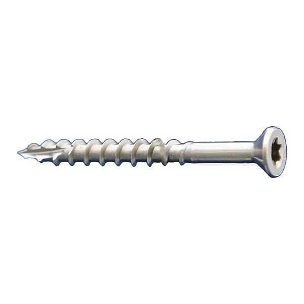 Deck Screw, #10 x 3 in, 18-8 Stainless Steel, Flat Head, Torx Drive, 1500 PK