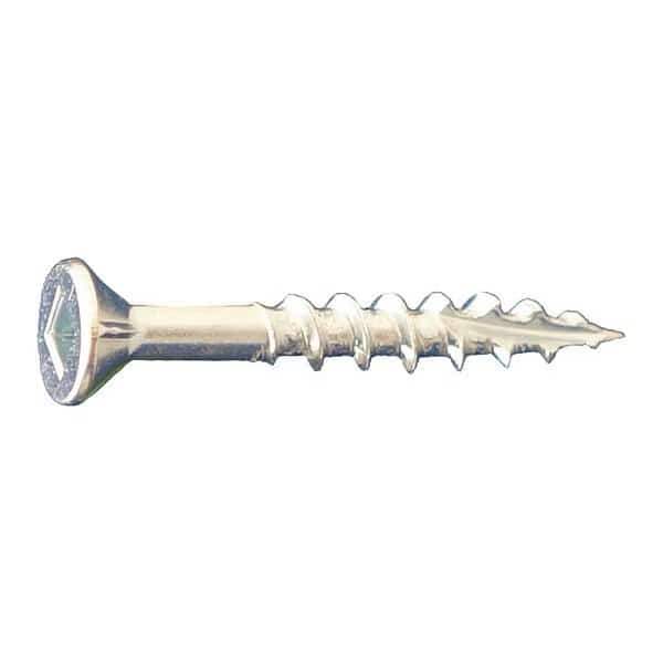 Wood Screw, #10, 3 in, Zinc Plated Low Carbon Steel Flat Head Square Drive, 1500 PK