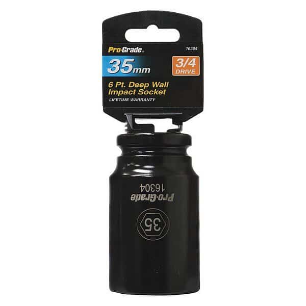 Socket, 3/4"Dr., 6Pt. Deep, 35mm Impact