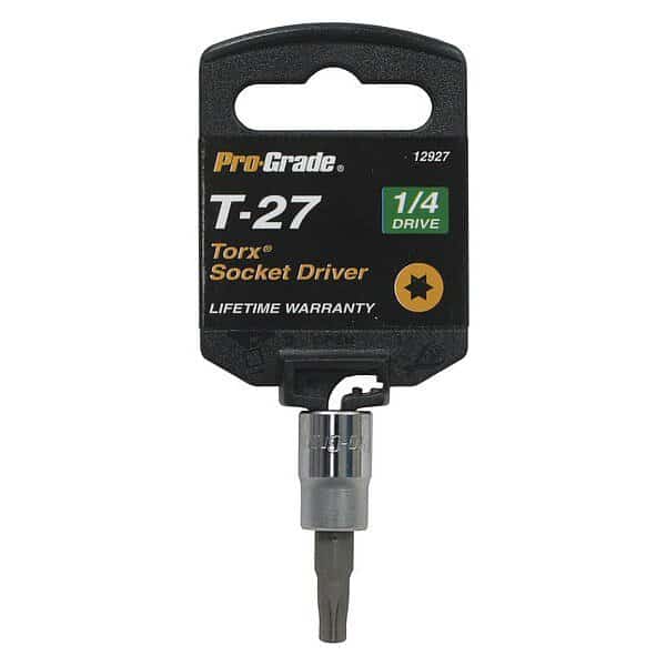 Internal Torx Socket,1/4"Dr.,T27, Mfr#: 12927, PROGRADE