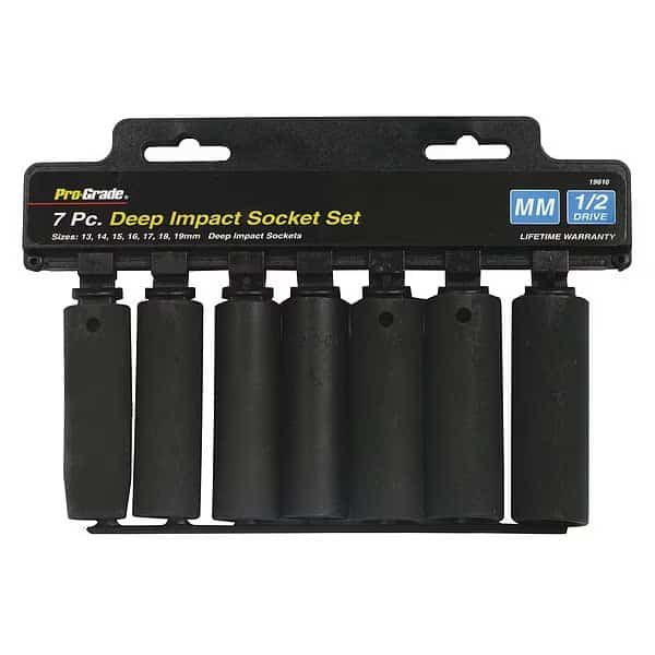 Metric Deep Impact Set, 7 pcs., 1/2" Dr.