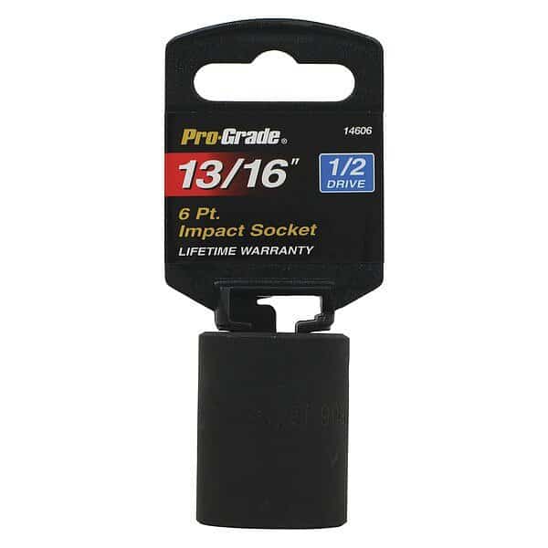 Socket,1/2"Dr.,6Pt.,13/16" Impact, Mfr#: 14606, PROGRADE