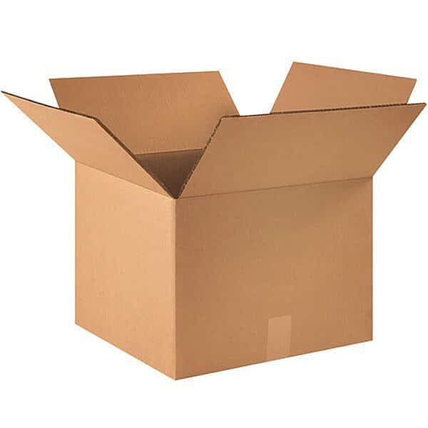 Double Wall Corrugated Boxes, 16" x 16" x 14", Kraft, 15/Bundle, PARTNERS BRAND, Mfr# HD161614DW