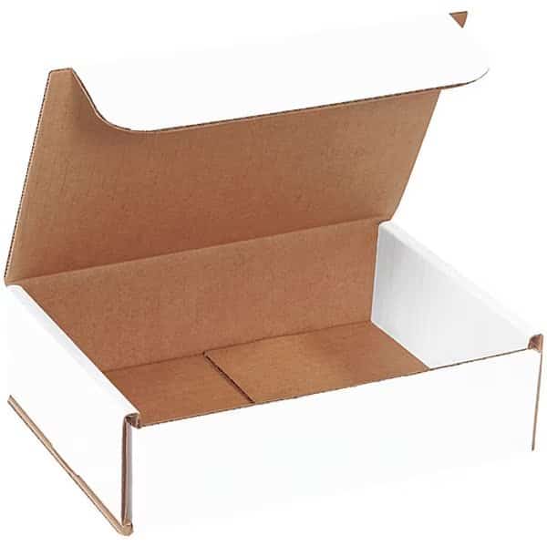 Corrugated Mailers, 7" x 6" x 2", White, 50/Bundle