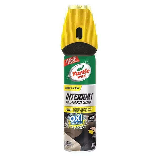 18 fl oz Automotive Cleaner with Brush Aerosol Spray Can, White