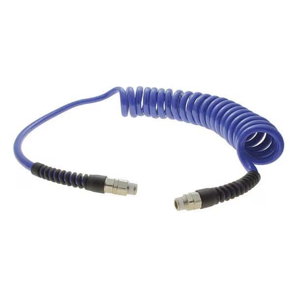 Coiled Air Hose Assembly, 1/4" ID x 8 ft.