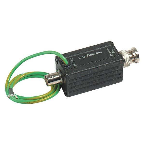 Coaxial Video Surge Protector, 6VDC, Black