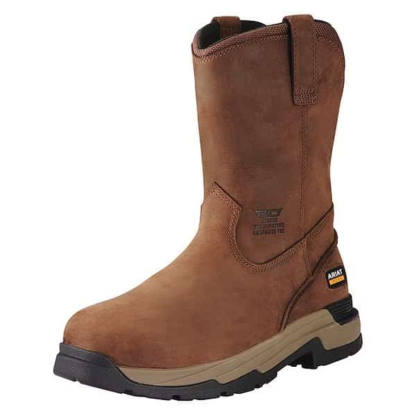 Men's 10 in Composite Toe Wellington Boot, Oily Distressed Brown, 9 1/2, EE, 10020094