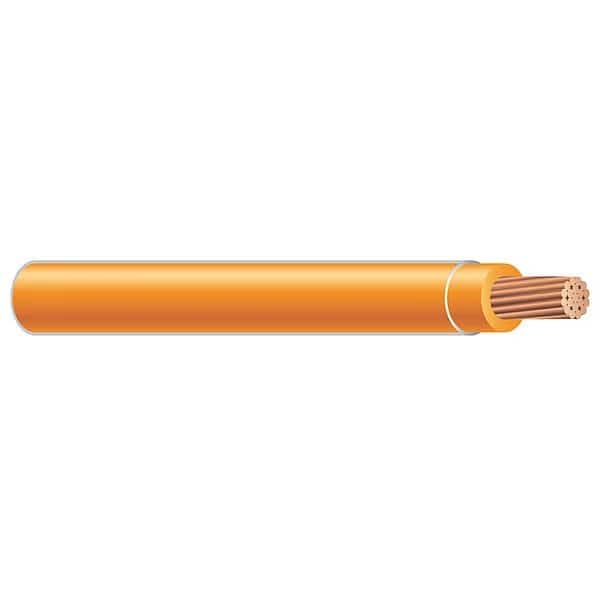 THHN Building Wire, Copper, 10 AWG, 1C, Orange, Stranded, 1250 ft