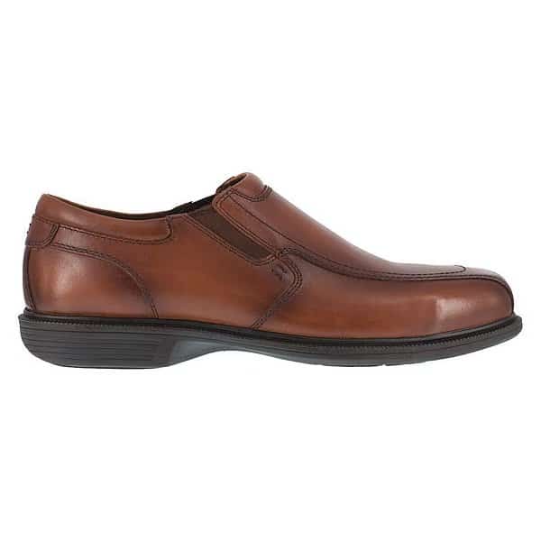 Men's Oxford Shoe, Steel Toe, Leather Upper, Rubber Outsole, Lace Up, Brown, 10 1/2 D