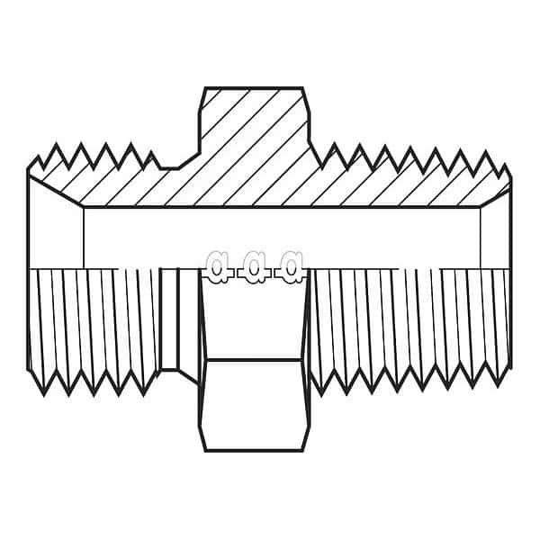 Hose Adapter, 1/2", BSPP, 1/2", NPT
