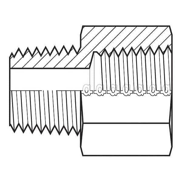 Hose Adapter, 3/8", BSPT, 3/8", NPT