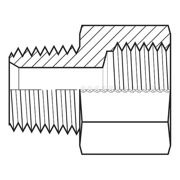 Hose Adapter, 1/8", Metric, 6 mm MNPT, Adaptall, Mfr#: 9325-02-06X1.0
