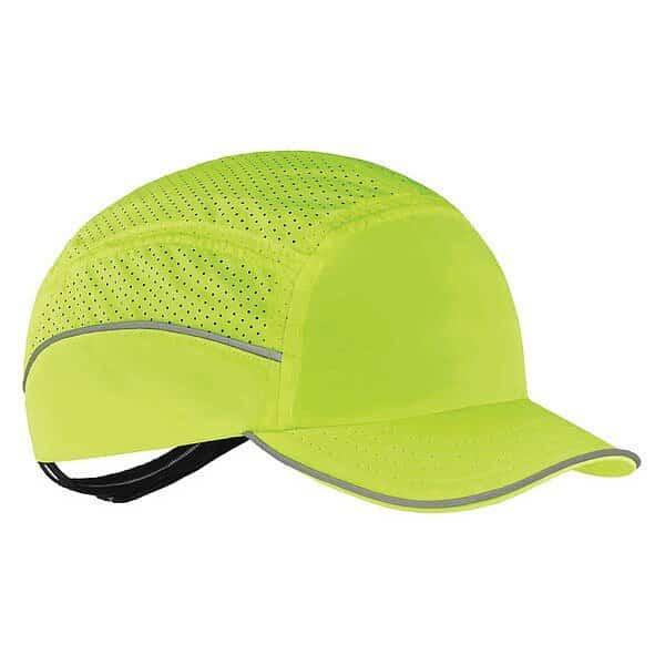 Bump Cap, Short Brim Baseball, Polyethylene, Hook-and-Loop Suspension