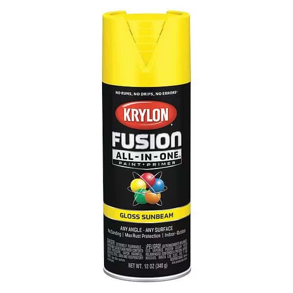 Spray Paint,Sunbeam Yellow,Gloss,12 oz., Mfr#: K02725007, KRYLON