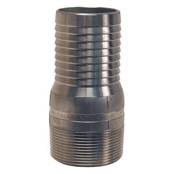 Barbed Hose Fitting, Hose ID 4", BSPT