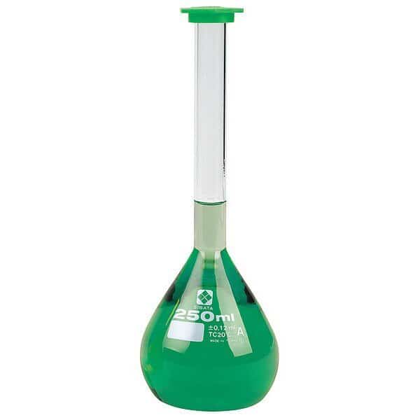 Volumetric Flask, 500 mL, 260 mm H, PK2, Sibata, Mfr#: 2303A-500
