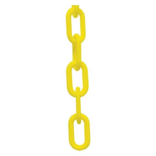 Plastic Chain, Yellow, 25 ft Length, Gloss