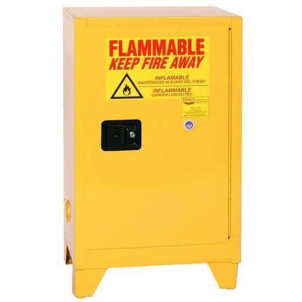 Hazardous Material Storage Cabinet, 12 gal, 1 Shelves, Steel, 23 1/4 in W x 39 in H x 18 in D