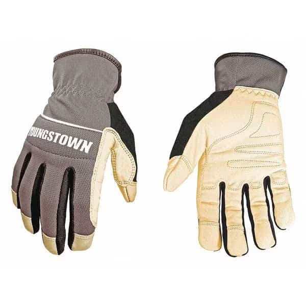 Leather Gloves,Gray,Grade A,XL,PR, Mfr#: 12-3180-70-XL, YOUNGSTOWN GLOVE CO.