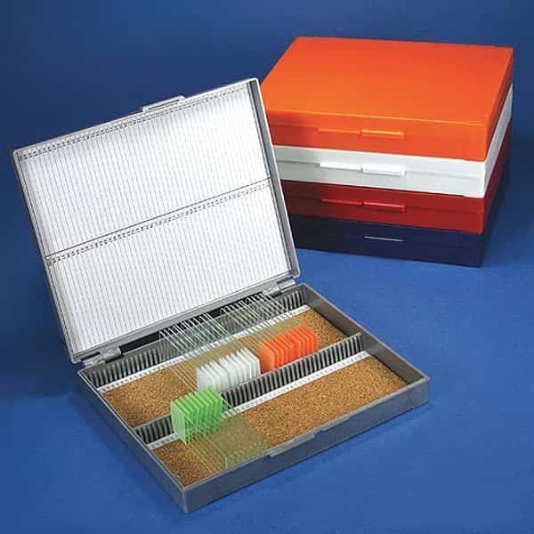 Microscope Slide Box,Orange, Mfr#: 513079N, GLOBE SCIENTIFIC