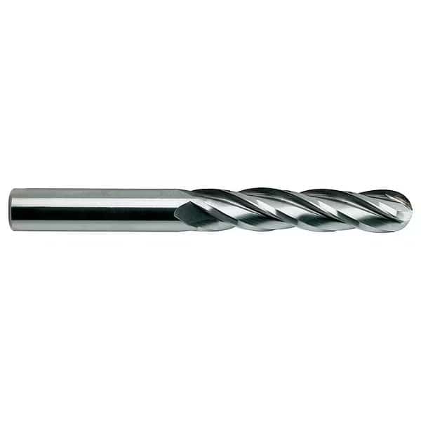 Ball End Mill, Single End, 7/16", Carbide, YG-1 TOOL CO, Mfr# 53588