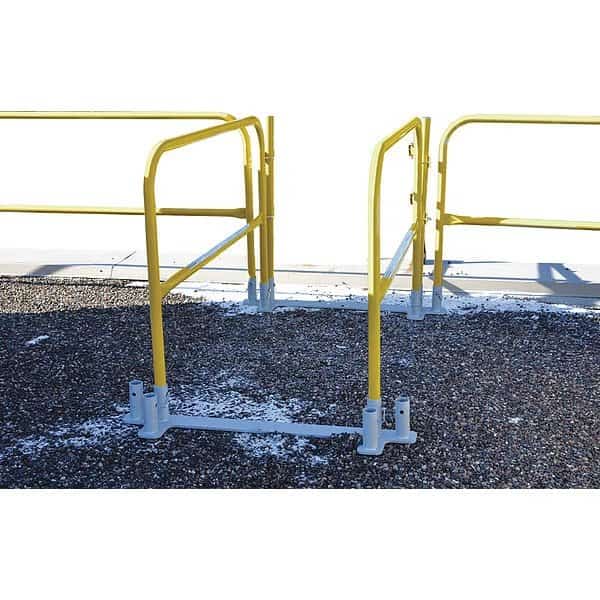 Guardrail, Yellow, Overall 3-1/2 ft. H